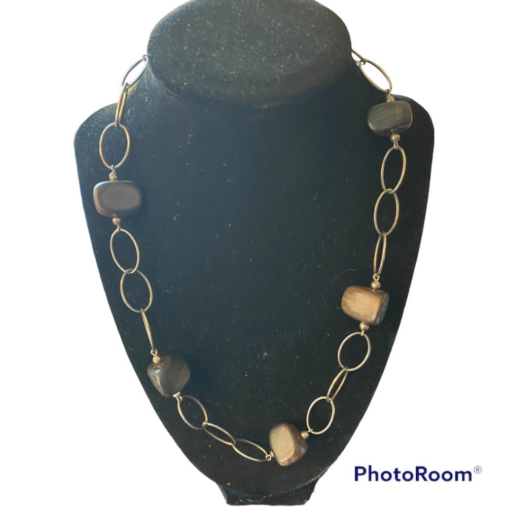 Silpada Vintage, N1359 Ebony Wood Beaded Necklace, .925